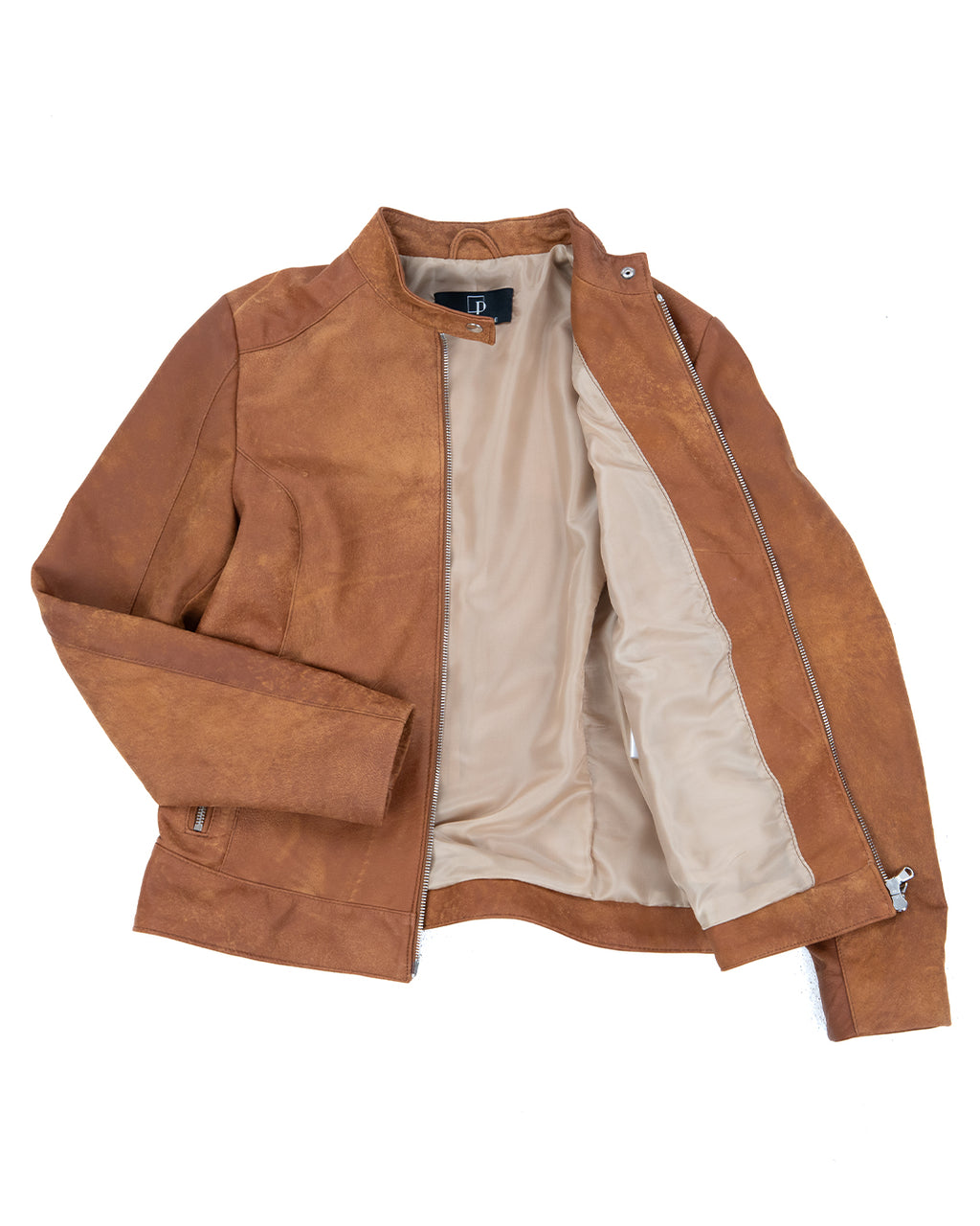 GINEVRA Giacca Biker da donna in vera pelle anticato cuoio