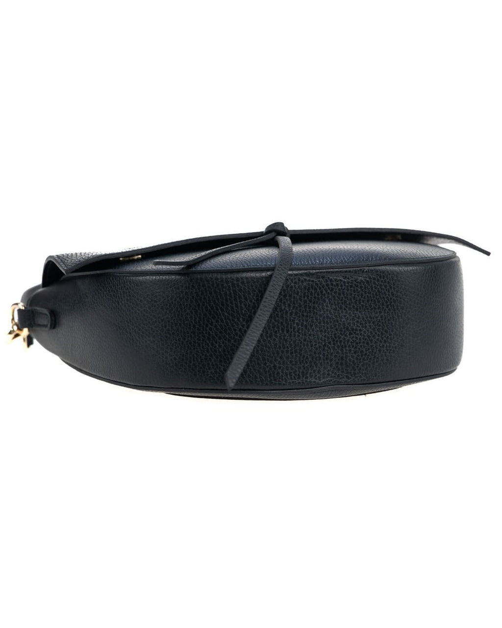 LUNA Borsa a spalla in vera pelle martellata nero con tracolla