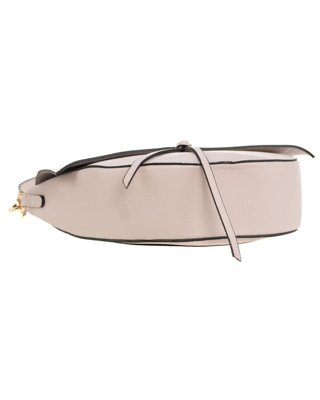 LUNA Borsa a spalla in vera pelle martellata rosa cipria con tracolla