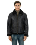 Bomber da uomo nero Shearling Style