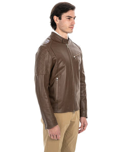 JACK Giacca Biker da uomo in vera pelle cuoio