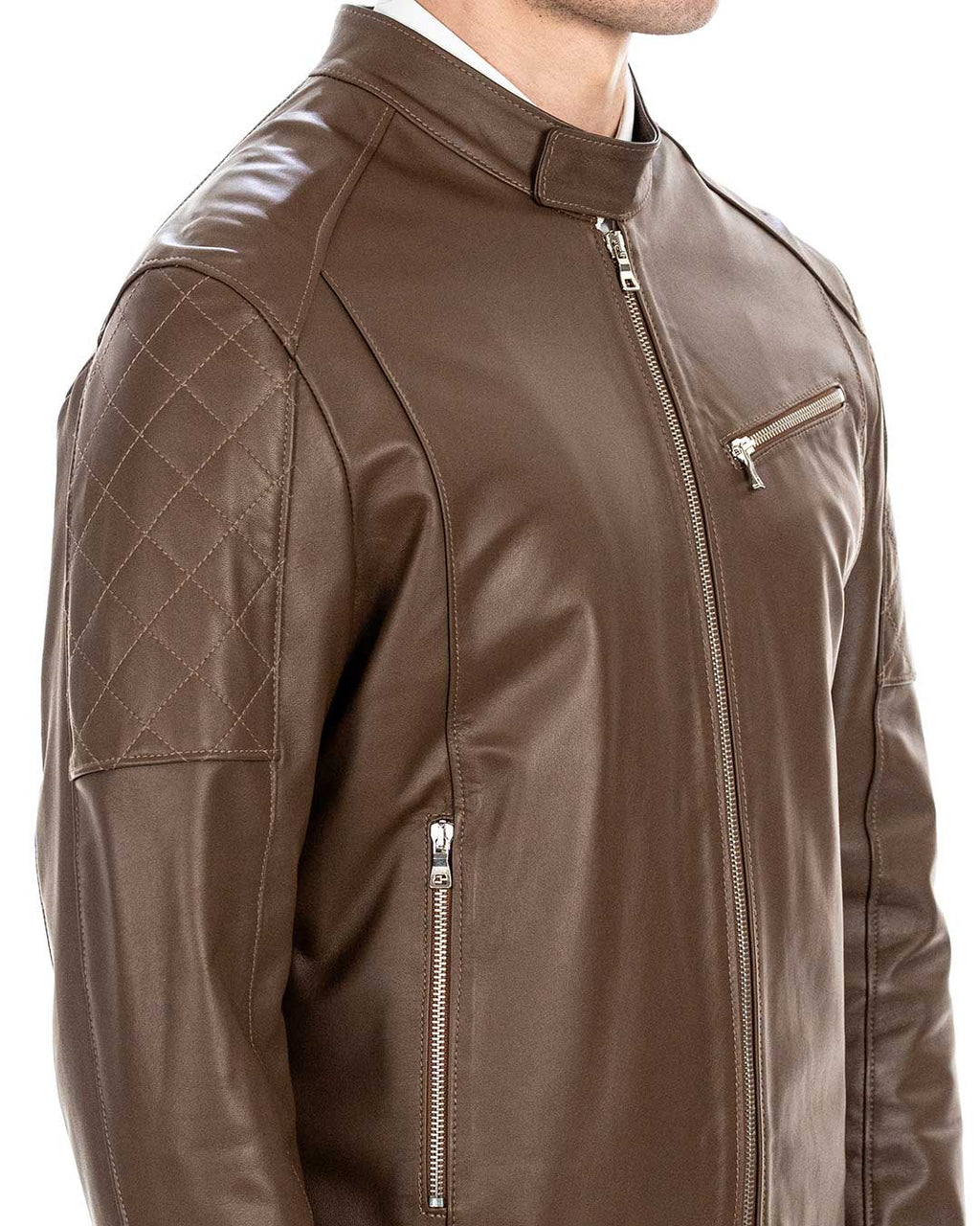 JACK Giacca Biker da uomo in vera pelle cuoio