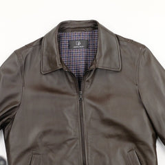 RON Giacca Biker da uomo in vera pelle marrone