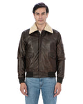 MAVERICK SH Giubbotto Aviatore Top Gun da uomo in vera pelle T. Moro effetto anticato