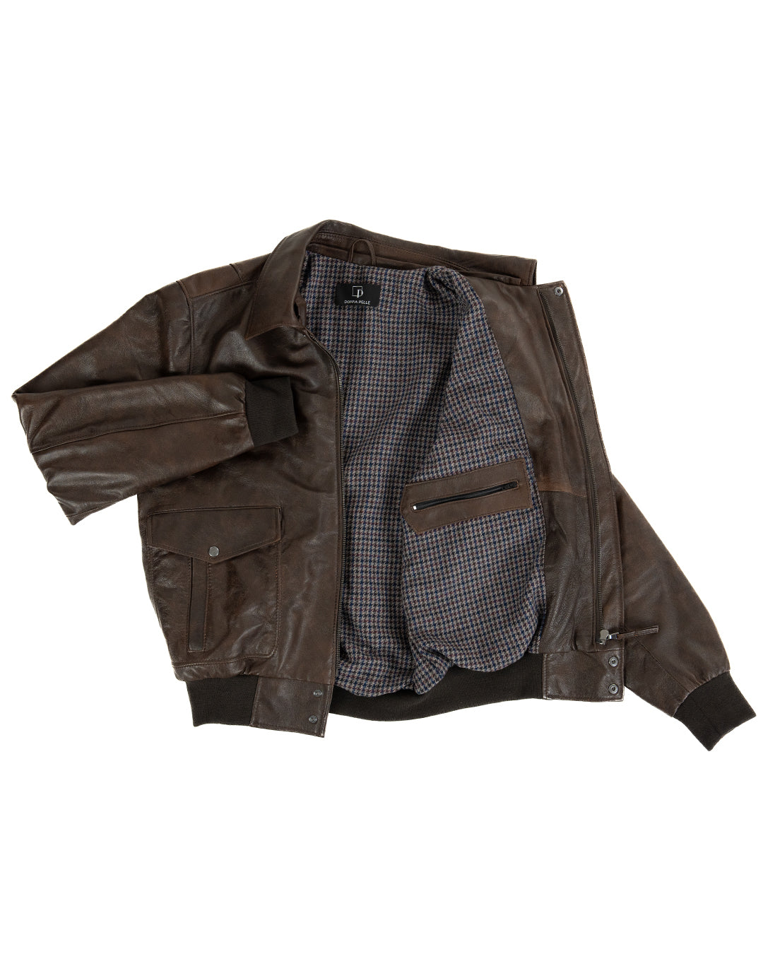 MAVERICK Giubbotto Aviatore Top Gun da uomo in vera pelle T. Moro effetto anticato