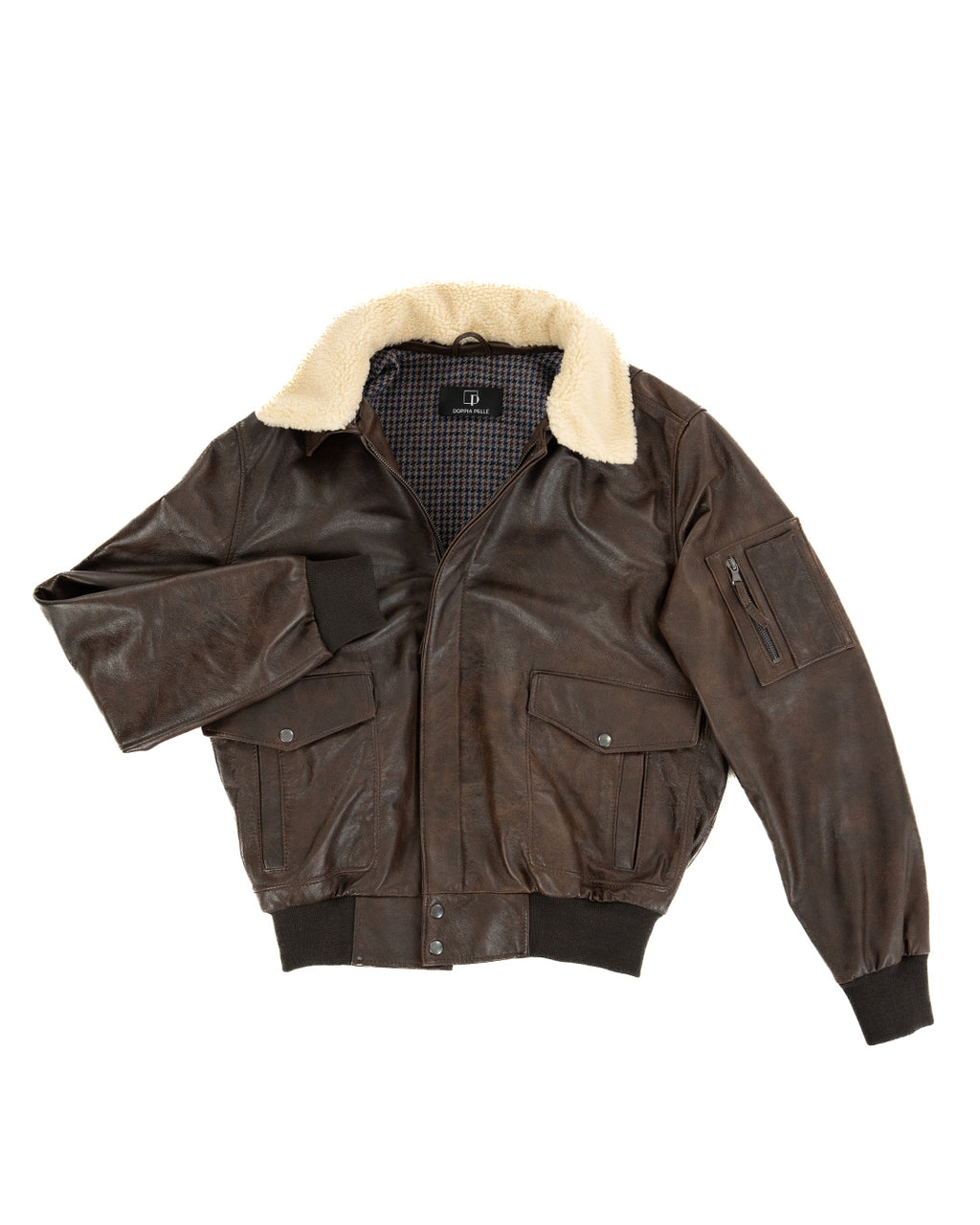 MAVERICK SH Giubbotto Aviatore Top Gun da uomo in vera pelle T. Moro effetto anticato