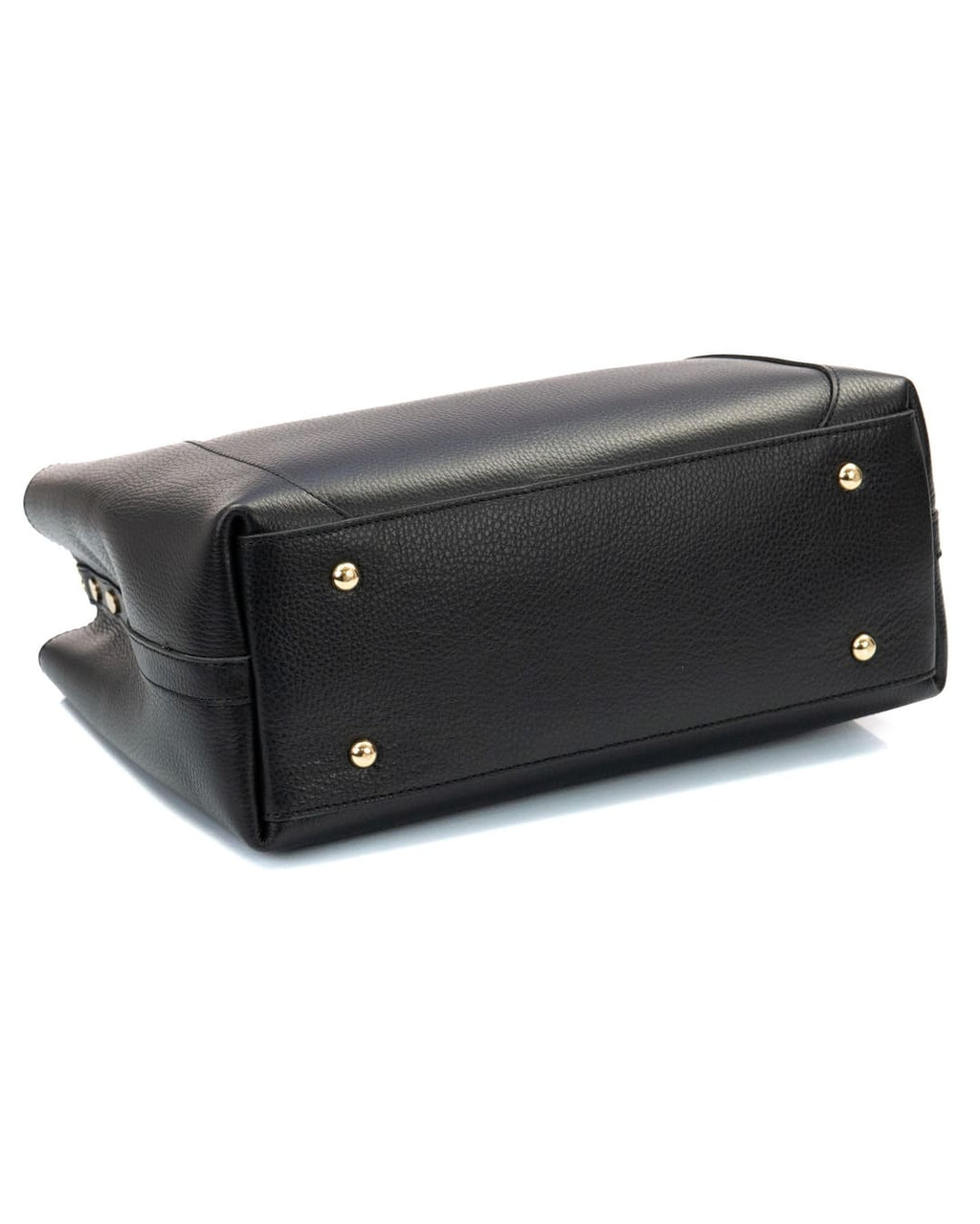 MARGOT Borsa a spalla in vera pelle martellata colore nero con tracolla