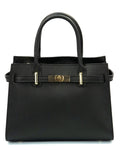 Borsa a mano in vera pelle martellata colore nero con tracolla