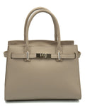 CELINE Borsa a mano in vera pelle martellata colore taupe con tracolla
