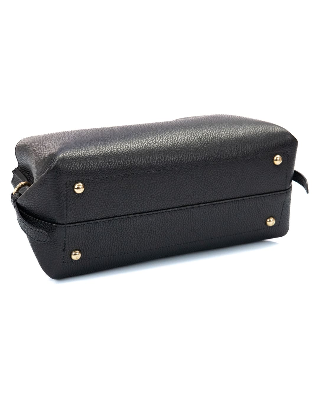 AURA Borsa a mano in vera pelle martellata colore nero con tracolla