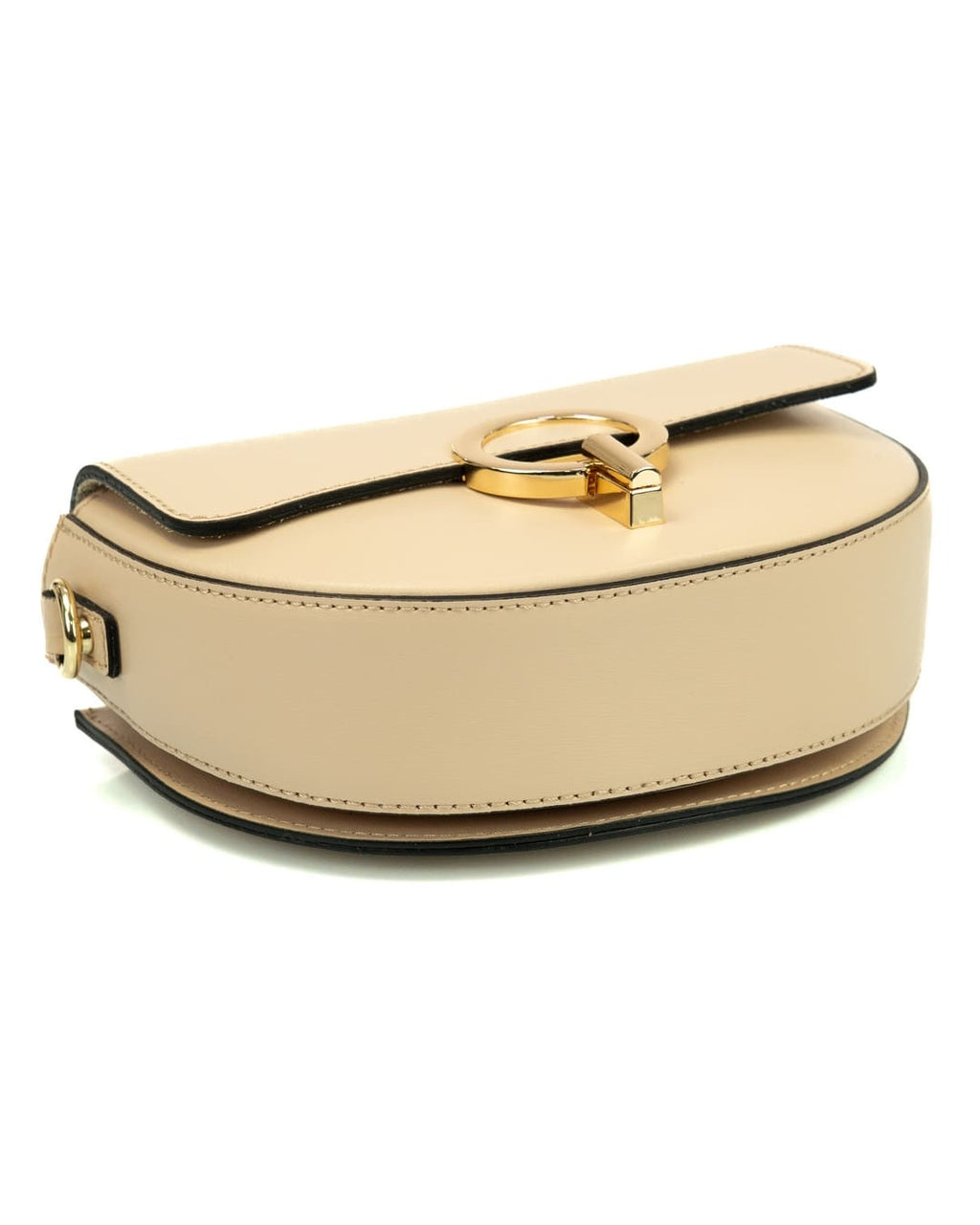 EVELYN Borsa a tracolla in vera pelle saffiano colore cipria