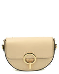 EVELYN Borsa a tracolla in vera pelle saffiano colore cipria