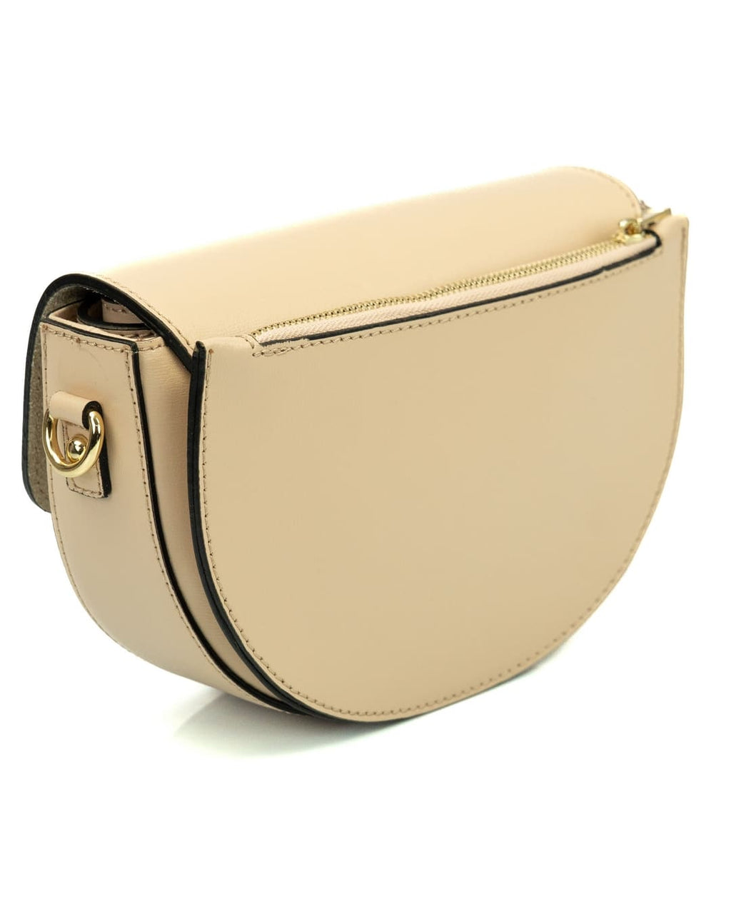 EVELYN Borsa a tracolla in vera pelle saffiano colore cipria