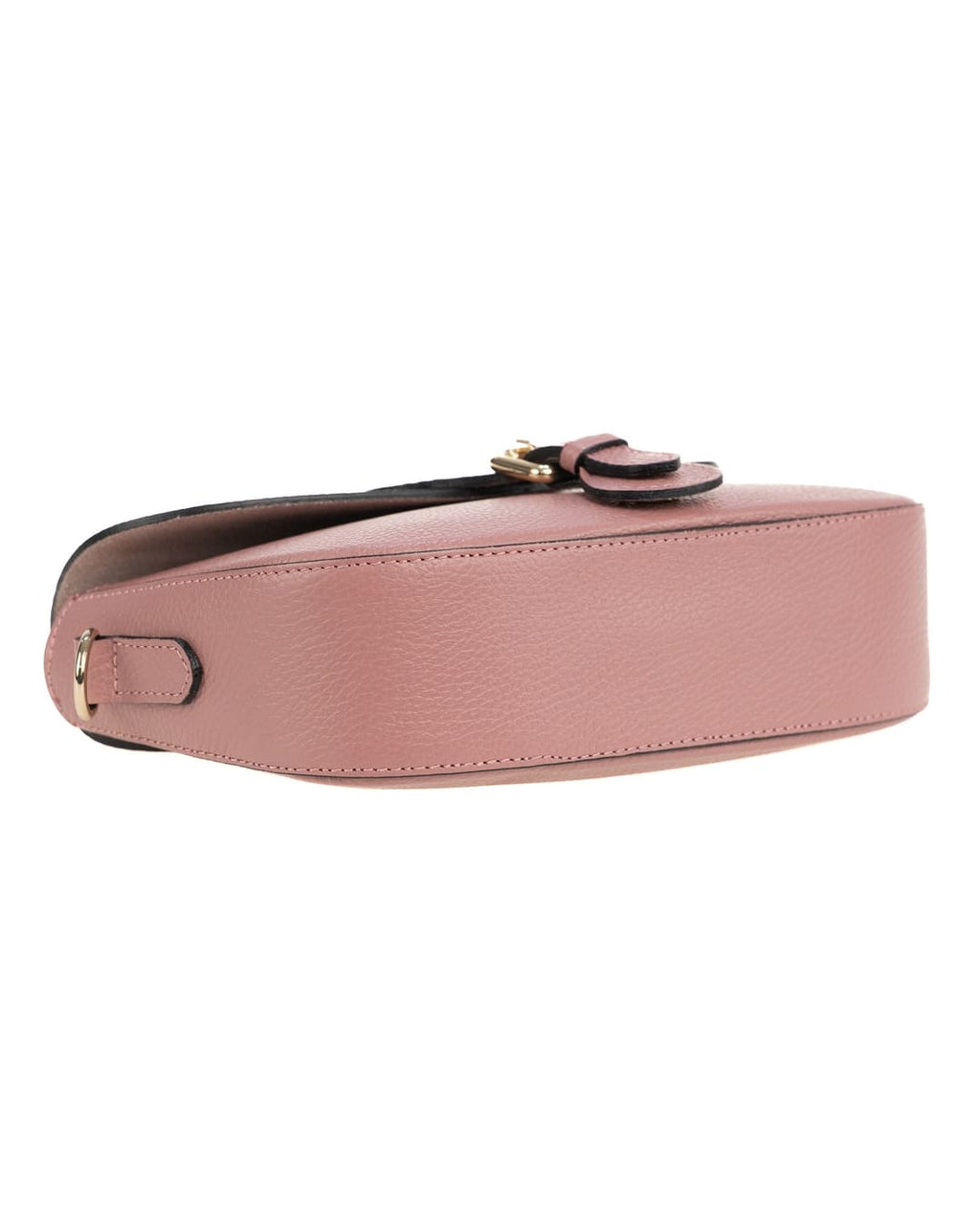 CHARLOTTE Borsa a spalla in vera pelle martellata rosa antico con tracolla