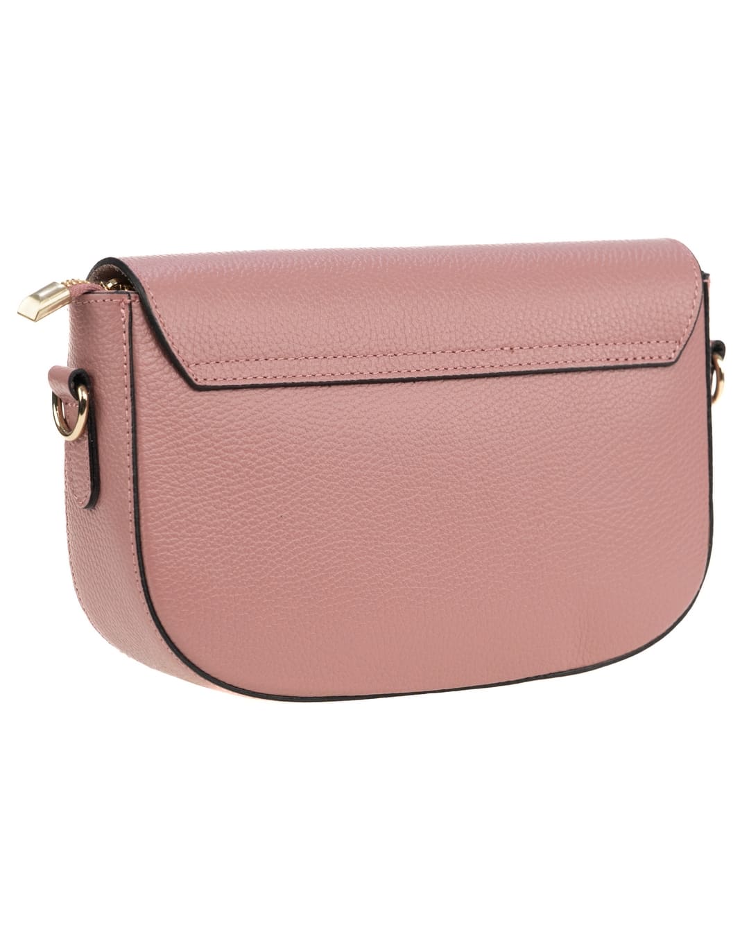 CHARLOTTE Borsa a spalla in vera pelle martellata rosa antico con tracolla