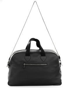 BERLINO Borsone in vera pelle nero