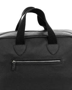 BERLINO Borsone in vera pelle nero