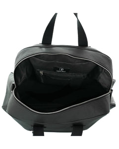 BERLINO Borsone in vera pelle nero