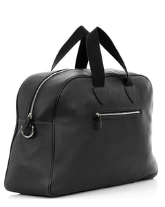 BERLINO Borsone in vera pelle nero