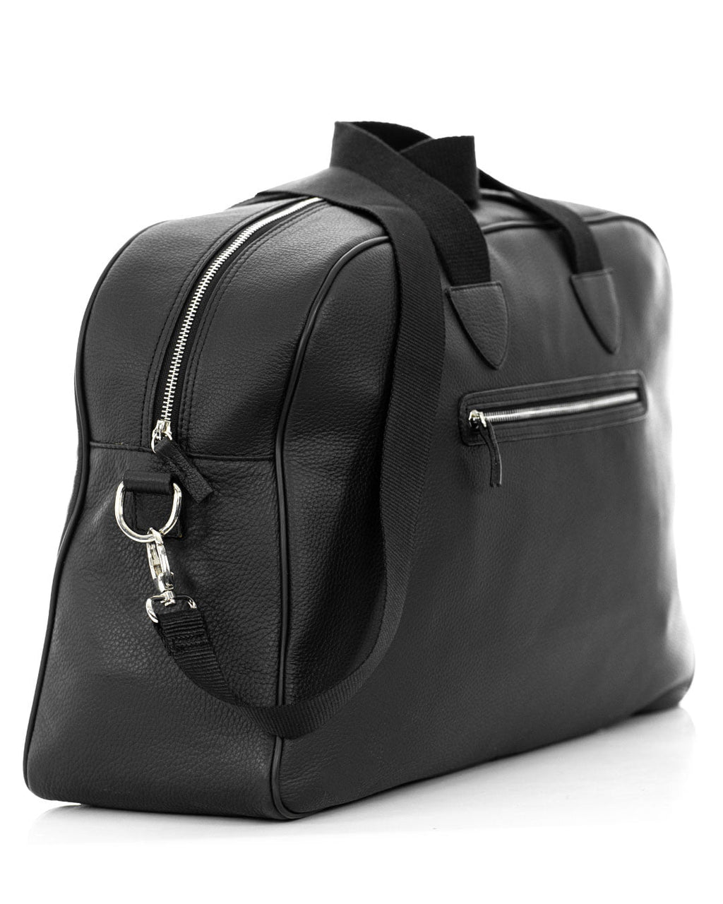 BERLINO Borsone in vera pelle nero
