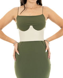 ARIES Cintura Corsetto da donna in vera pelle beige