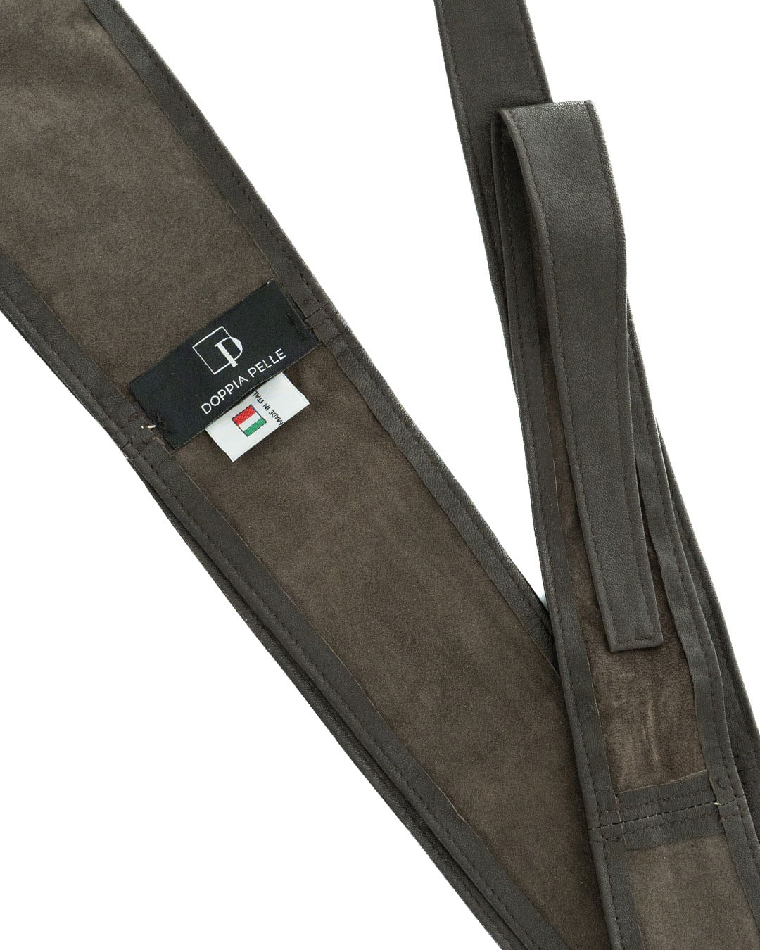 GEMINI Cintura Obi Fusciacca da donna in vera pelle marrone marrone