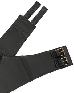 ARIES Cintura Fusciacca da donna in vera pelle nero