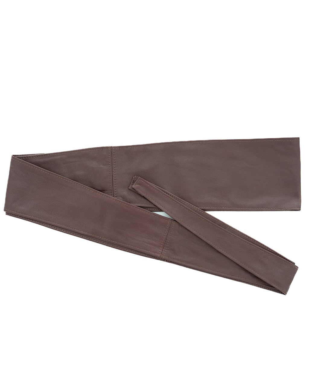 GEMINI Cintura Obi Fusciacca da donna in vera pelle bordeaux