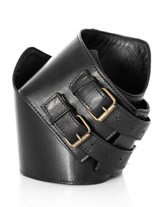 ARIES Cintura Fusciacca da donna in vera pelle nero