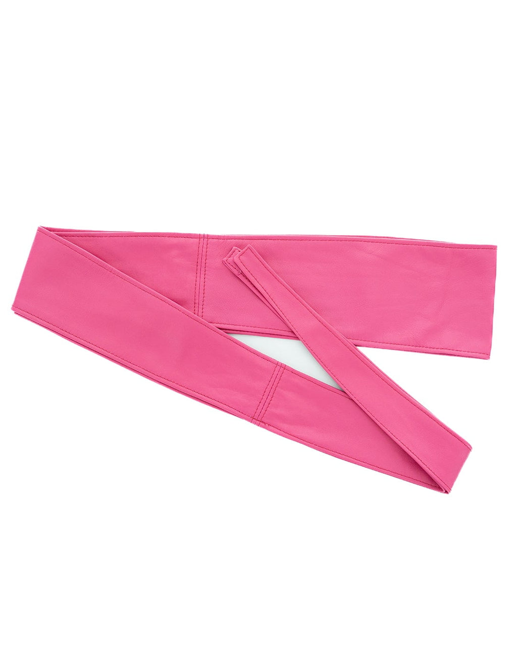 GEMINI Cintura Obi Fusciacca da donna in vera pelle fucsia