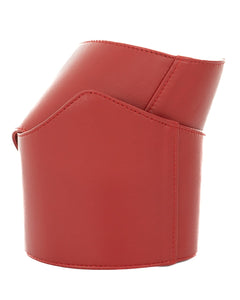 ARIES Cintura Corsetto da donna in vera pelle rosso