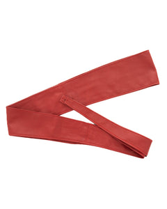GEMINI Cintura Obi Fusciacca da donna in vera pelle rossa