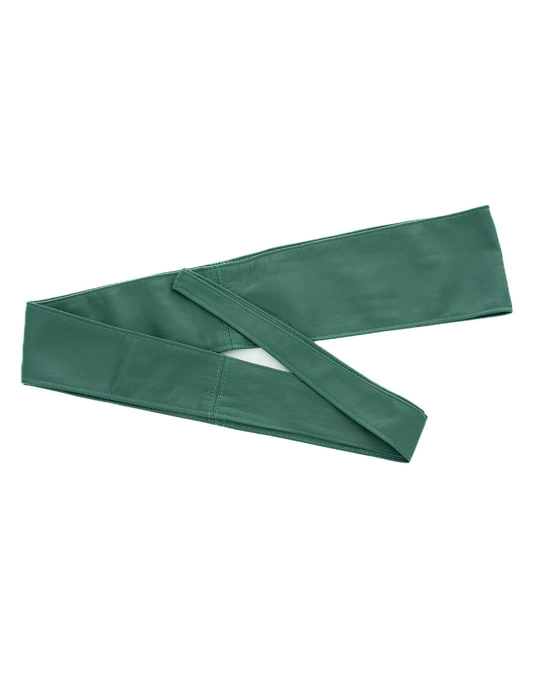 GEMINI Cintura Obi Fusciacca da donna in vera pelle verde