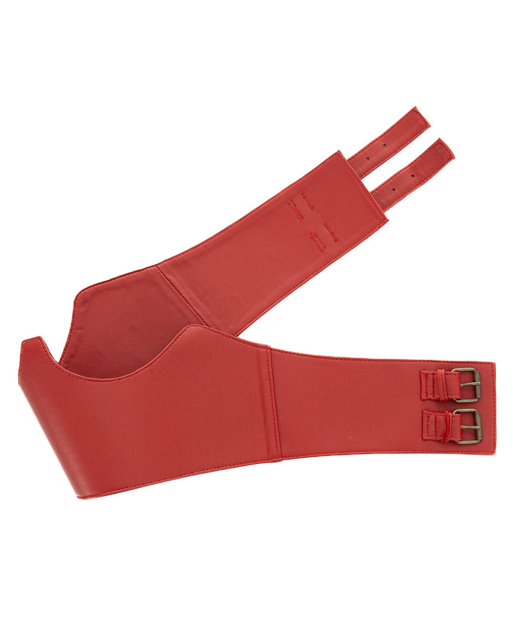 ARIES Cintura Corsetto da donna in vera pelle rosso