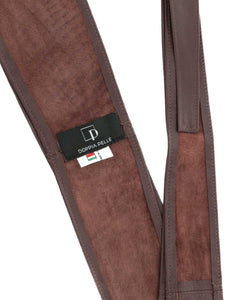 GEMINI Cintura Obi Fusciacca da donna in vera pelle bordeaux