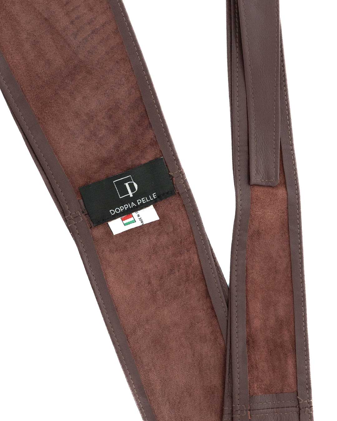 GEMINI Cintura Obi Fusciacca da donna in vera pelle bordeaux