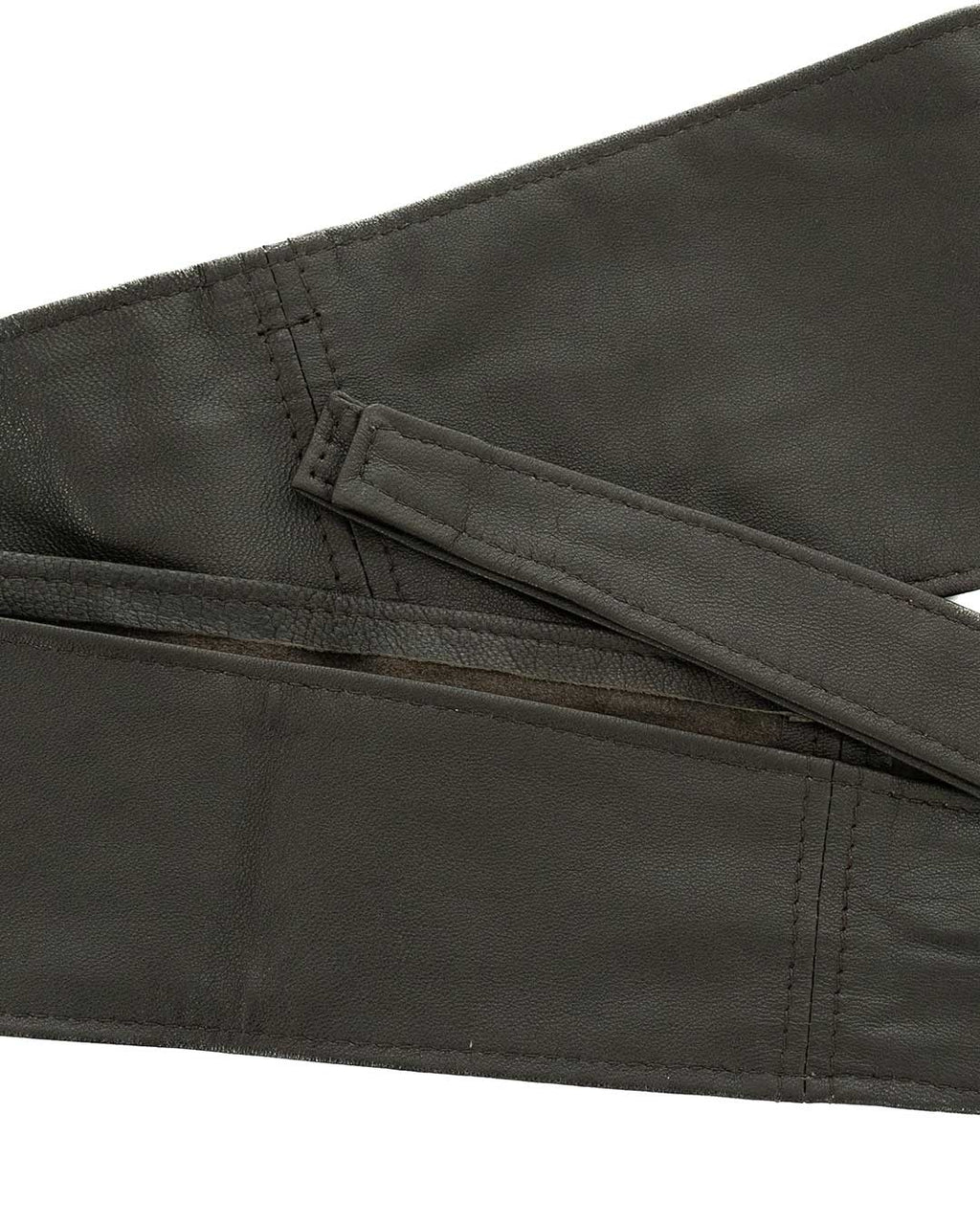 GEMINI Cintura Obi Fusciacca da donna in vera pelle marrone marrone