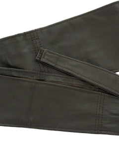 GEMINI Cintura Obi Fusciacca da donna in vera pelle marrone marrone