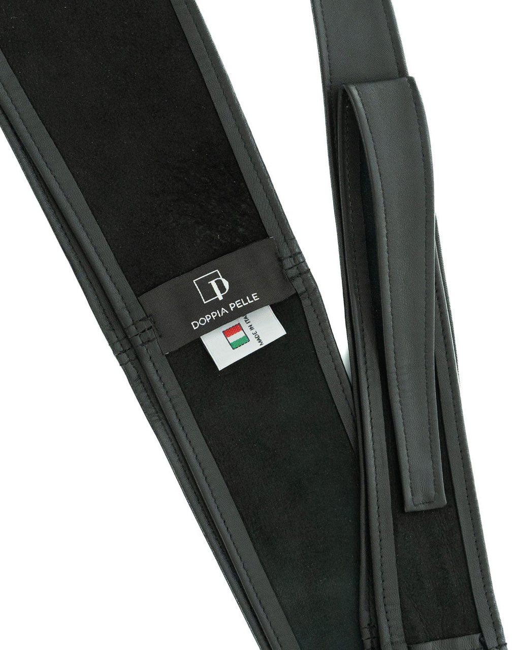 GEMINI Cintura Obi Fusciacca da donna in vera pelle nera