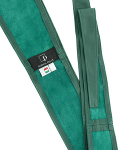 GEMINI Cintura Obi Fusciacca da donna in vera pelle verde