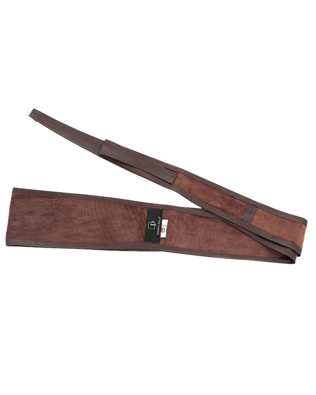 GEMINI Cintura Obi Fusciacca da donna in vera pelle bordeaux