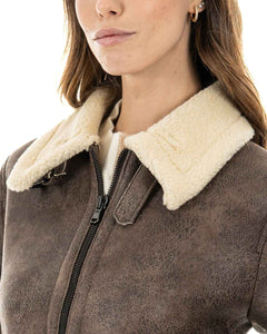 KATE Bomber da donna marrone Shearling Style