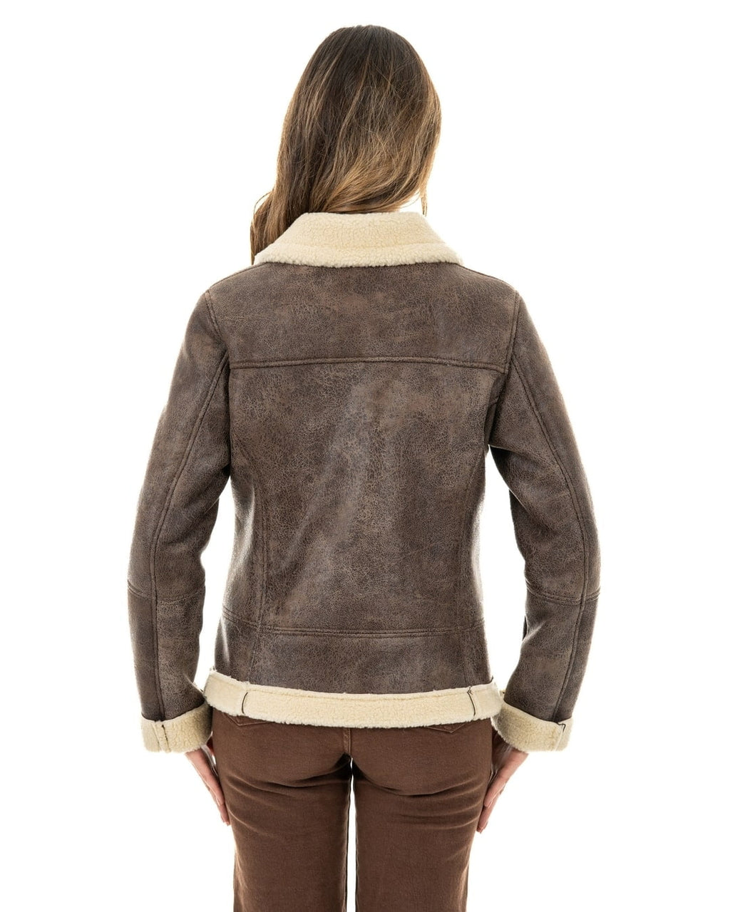 KATE Bomber da donna marrone Shearling Style
