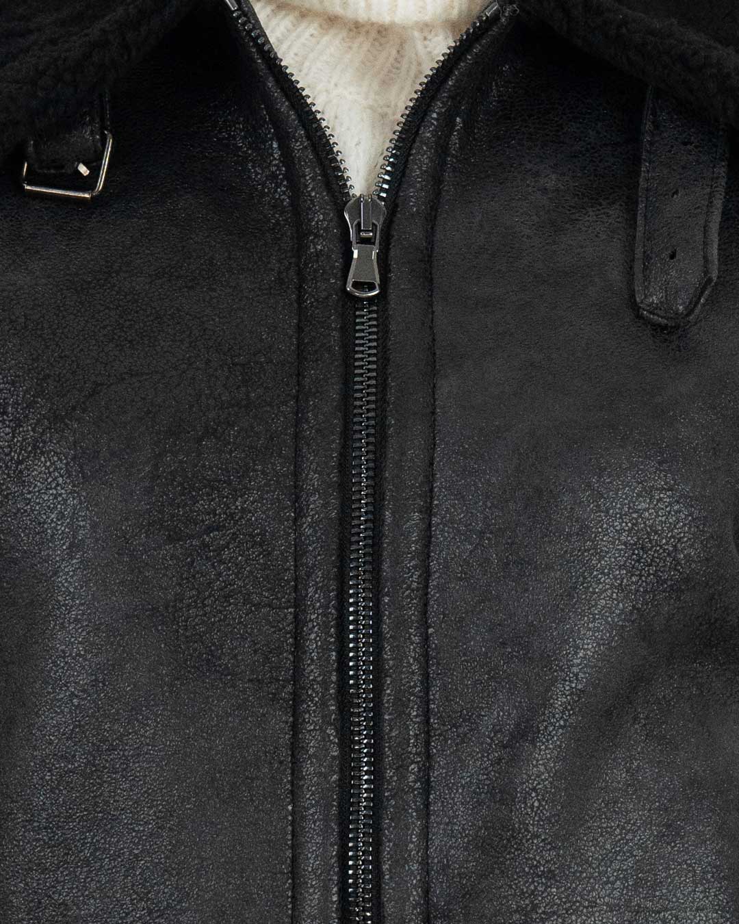 KATE Bomber da donna nero Shearling Style