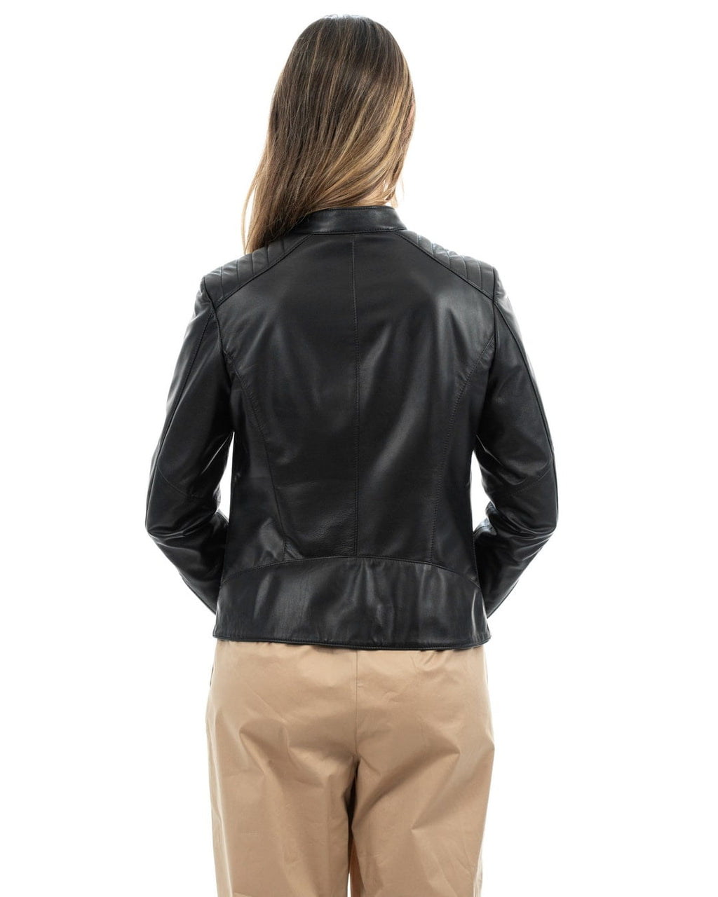 ILARY Giacca Biker da donna in vera pelle nero