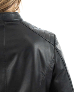 ILARY Giacca Biker da donna in vera pelle nero