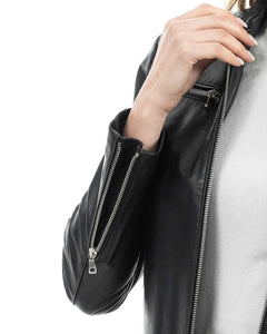 ILARY Giacca Biker da donna in vera pelle nero