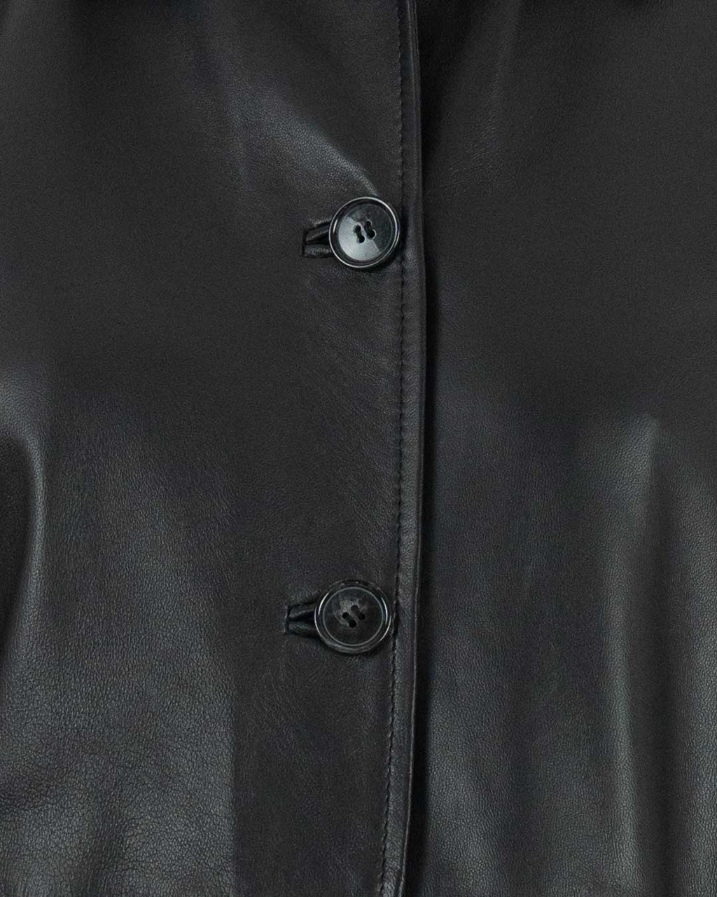 LUISA Giacca Cappottino lungo da donna in vera pelle nero