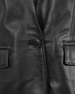 CAMILLA Giacca Blazer da donna in vera pelle nero