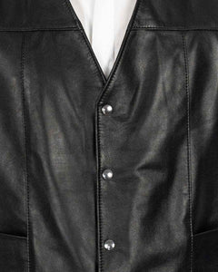 ANTONY Gilet da uomo in vera pelle nero